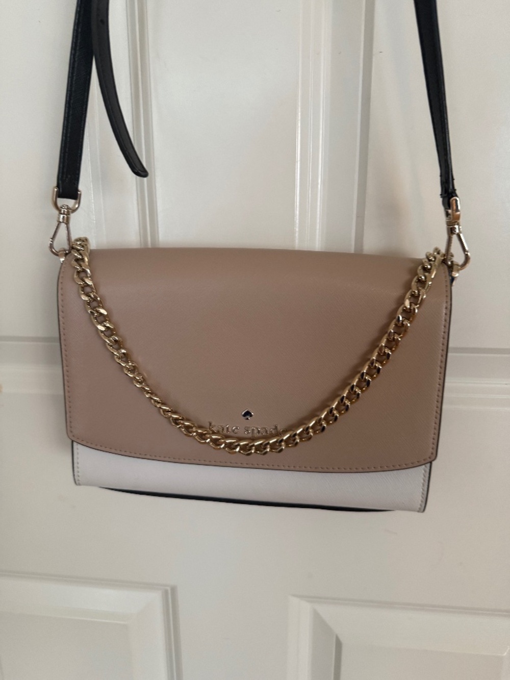 kate spade shoulder bag tan/cream 2 straps